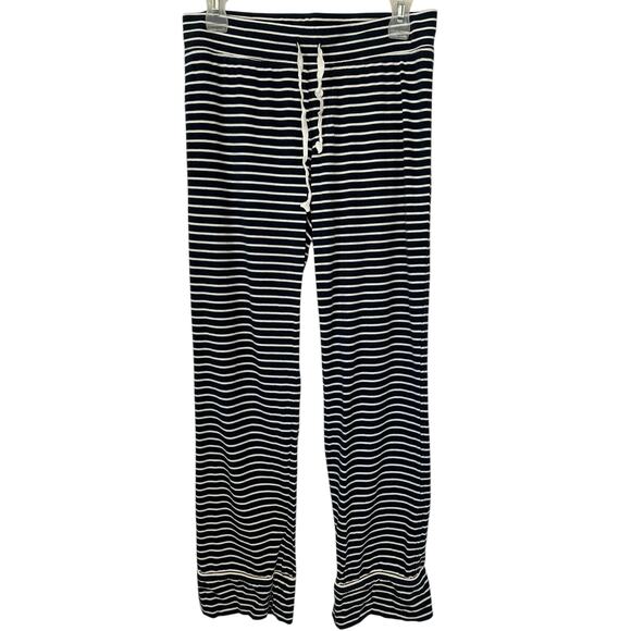 J. Crew Dreamy Cotton Pajama Set in Stripe Navy Blue B7341 Size XS - Picture 7 of 11